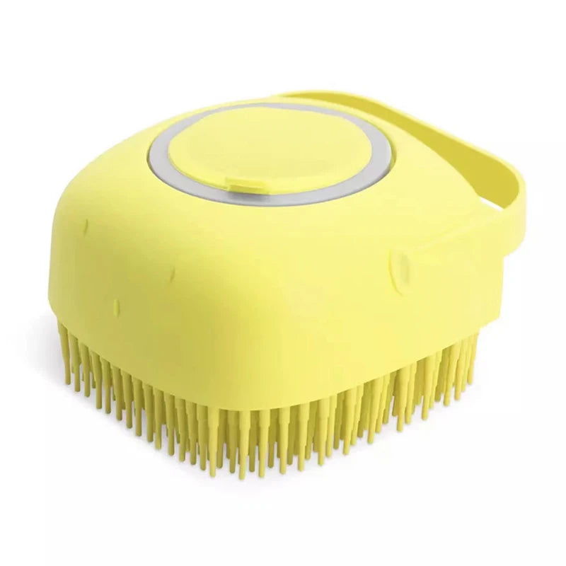 2-in-1 Pet Bath Brush & Massage Comb – Soft Silicone Grooming Tool for Dogs & Cats