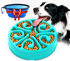 Anti-Gulping Slow Feeder Bowl – Non-Slip Fun Feeding Dish for Dogs