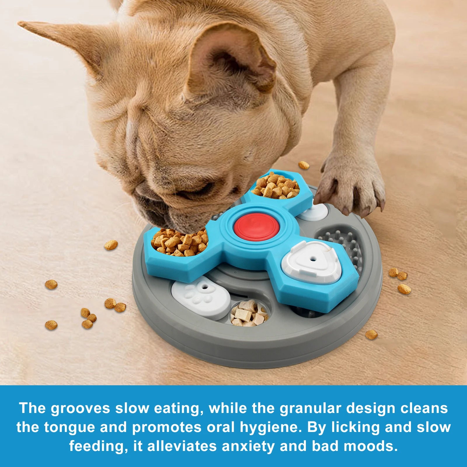 2-Layer Dog Puzzle Toy & Slow Feeder – Interactive Food Dispenser to Boost Puppy IQ