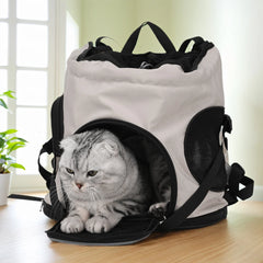 Breathable Pet Cat Carrier Backpack – Foldable Pet Carrier Transport Bag for Cats and Dogs