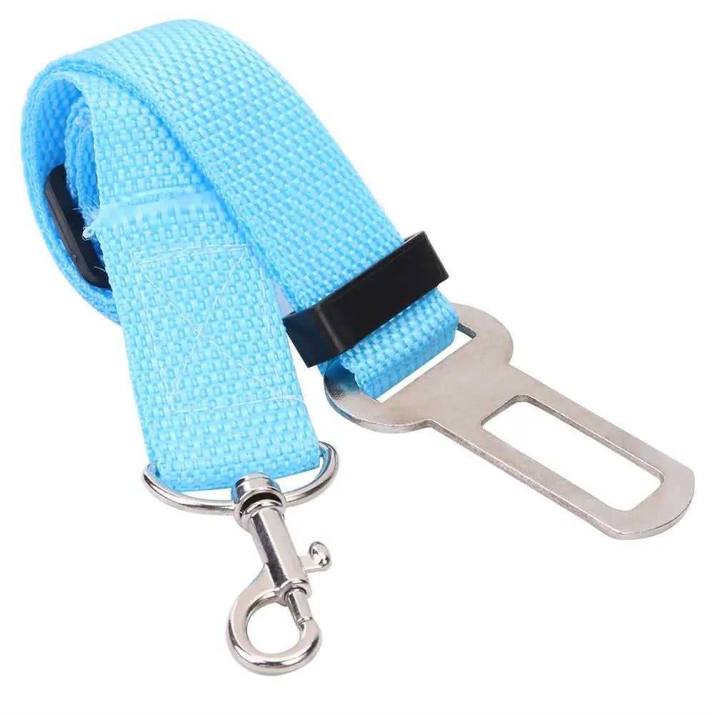 Adjustable Dog & Cat Car Safety Belt Leash – Secure Vehicle Seat Belt Harness for Pets