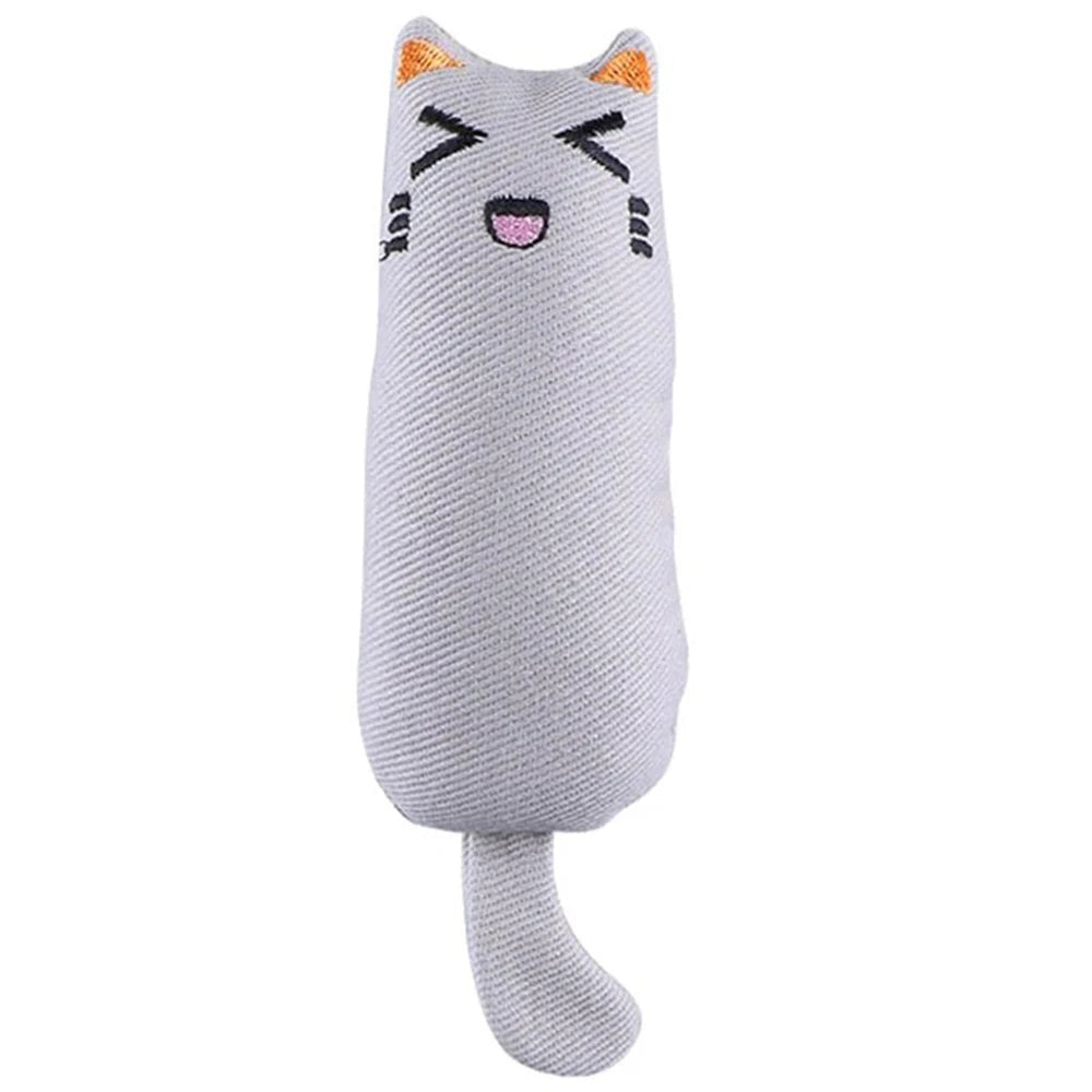 Cute Catnip Thumb Plush Pillow – Bite-Resistant Teeth Grinding & Chew Toy for Cats