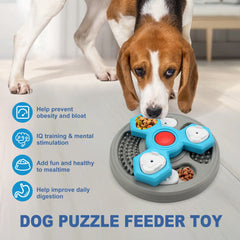 2-Layer Dog Puzzle Toy & Slow Feeder – Interactive Food Dispenser to Boost Puppy IQ