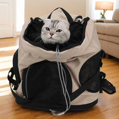 Breathable Pet Cat Carrier Backpack – Foldable Pet Carrier Transport Bag for Cats and Dogs