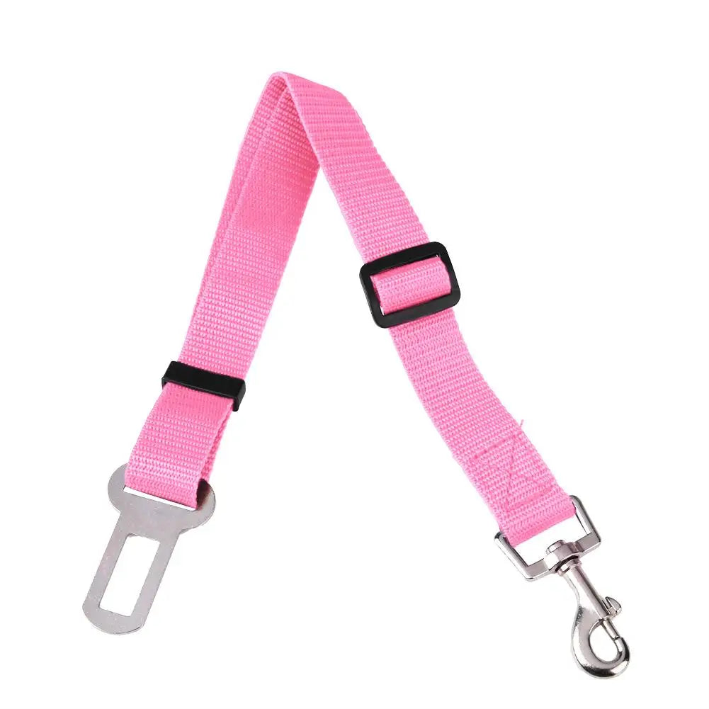 Adjustable Dog & Cat Car Safety Belt Leash – Secure Vehicle Seat Belt Harness for Pets