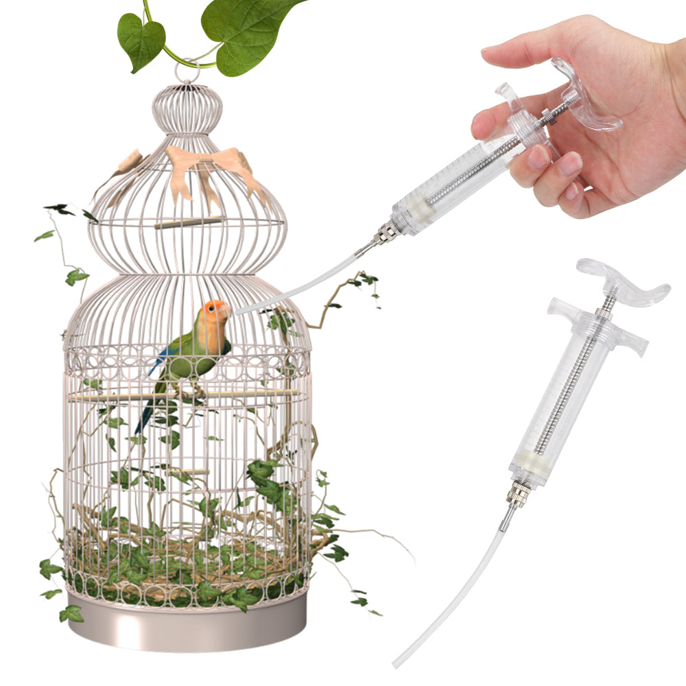 Adjustable Pet Feeding Syringe for Parrots and Small Birds - Ideal for Hand-Feeding and Emergency Treatments